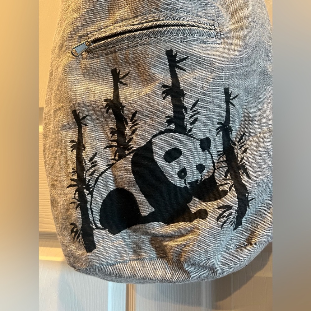 Panda hobo bag, crossbody bag, shoulder bag, hippie bag, free spirit bag, Boho